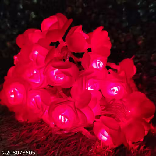 Zizatrendz Red Rose Flower String Light, 4 Meter 20 Led, Romantic Flower Roses Fairy Light, Suitable for Wall Hanging, Diwali Lights, Christmas Tree, New Year, Bedroom Decoration – Led Colour Red