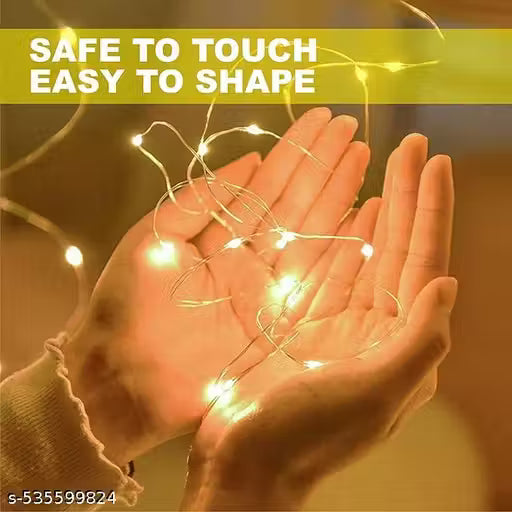 WTC Fairy Cork Light -20 Led Waterproof Cork String Light (2M Battery Oprated) , Wedding, Christmas Decoration, Indoor & Outdoor Decorations, Diy Crafts (Pack Of 6, 2 Meters, Brown, Yellow