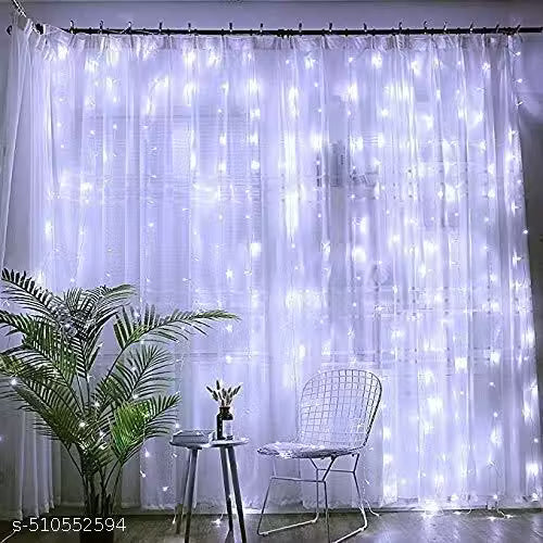 15 MUTER LED White Net Curtain Decoration With Burgandy Balloons, Led Light For Birthday Decoration, Backdrop Items, Party Items