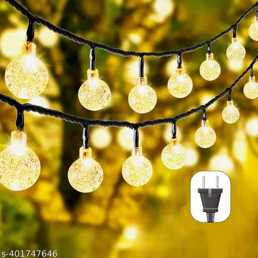 X4Cart® 14 LED 4 Meter Crystal Goti Night Light | Plug in Night lamp | dim Light for Bedroom Night | Night lamp for Bedroom Plug Type | LED (Golden)